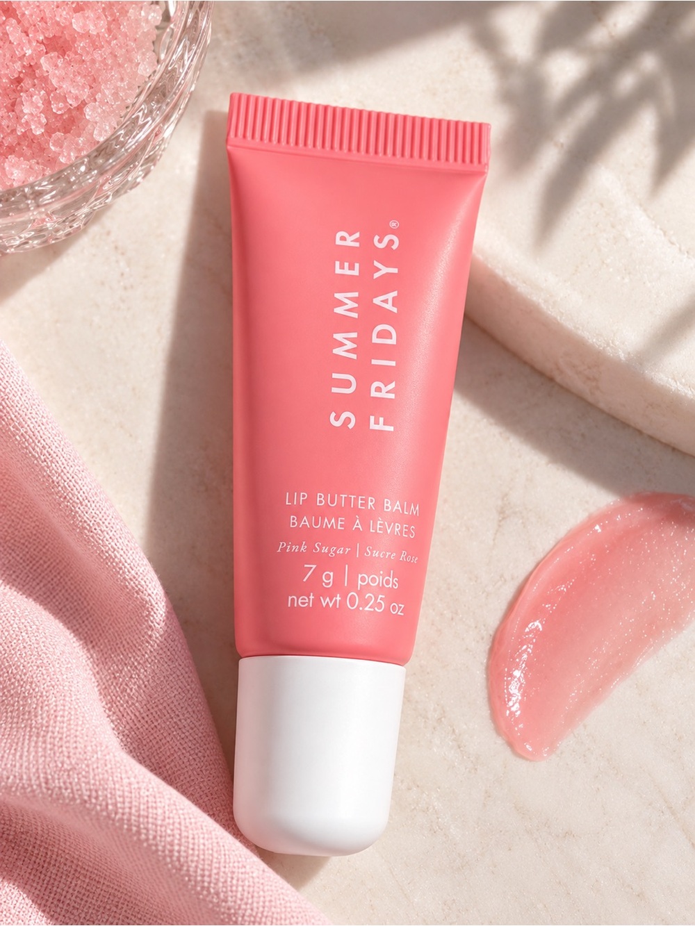 Summer Fridays Pink Lip Butter Balm - Pink Sugar Hydrating Gloss